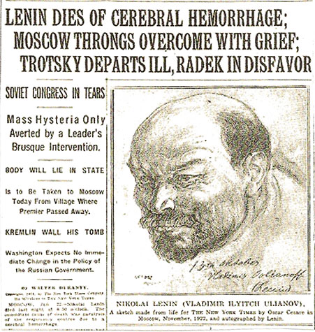 Lenin dies